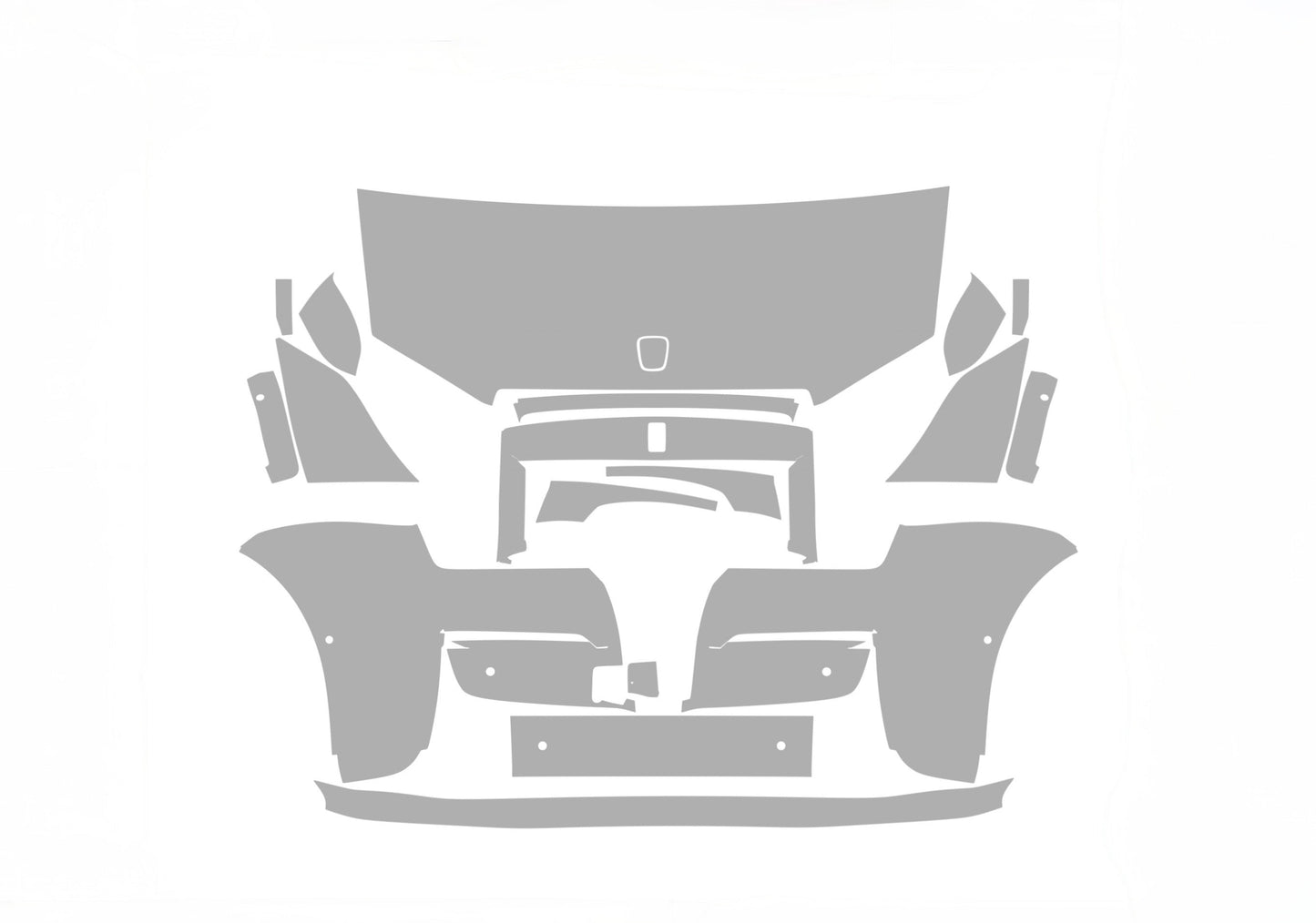 Rolls-Royce Ghost 24-21 4D Sdn ALPHA PPF PRE-CUT KIT FRONT BUMPER HOOD FENDERS SIDE MIRRORS