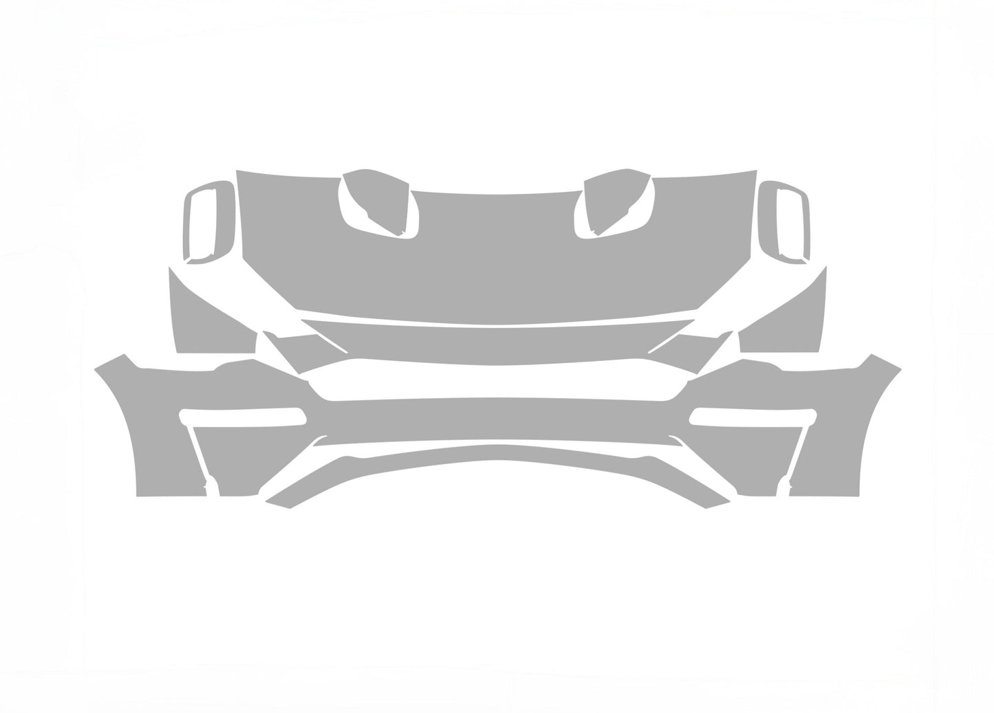 Ford Mustang GT Premium/ EcoBoost 23-18 2D Cpe ALPHA PPF PRE-CUT KIT FRONT BUMPER HOOD FENDERS SIDE MIRRORS