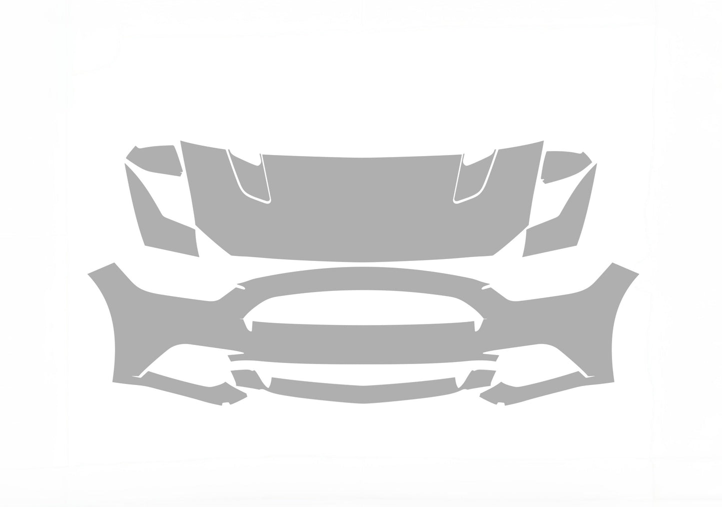 Ford Mustang GT 17-15 2D Cpe ALPHA PPF PRE-CUT KIT FRONT BUMPER HOOD FENDERS SIDE MIRRORS