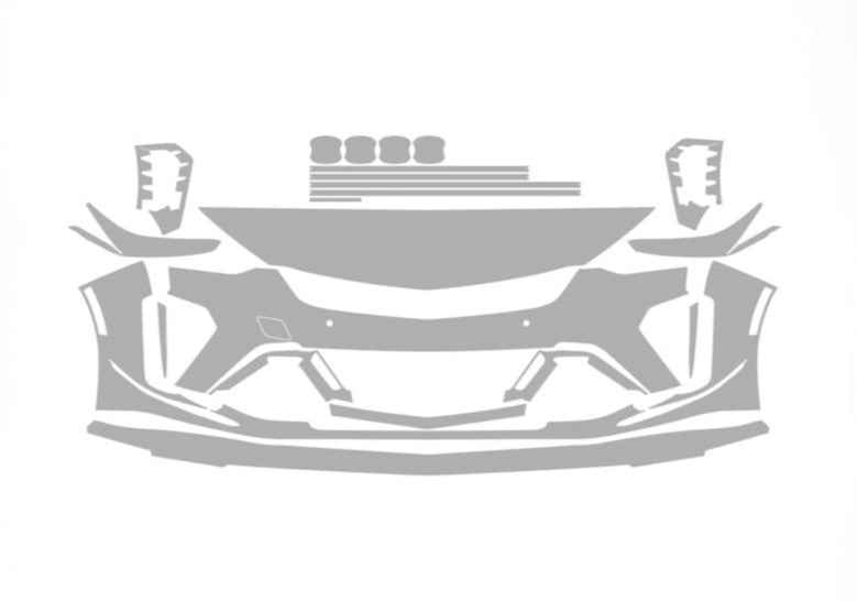 Cadillac CT4 V Blackwing and Carbon Fiber Splitter 25-22 4D Sdn ALPHA PPF PRE-CUT KIT FRONT BUMPER HOOD FENDERS SIDE MIRRORS DOOR EDGE DOOR HANDLE