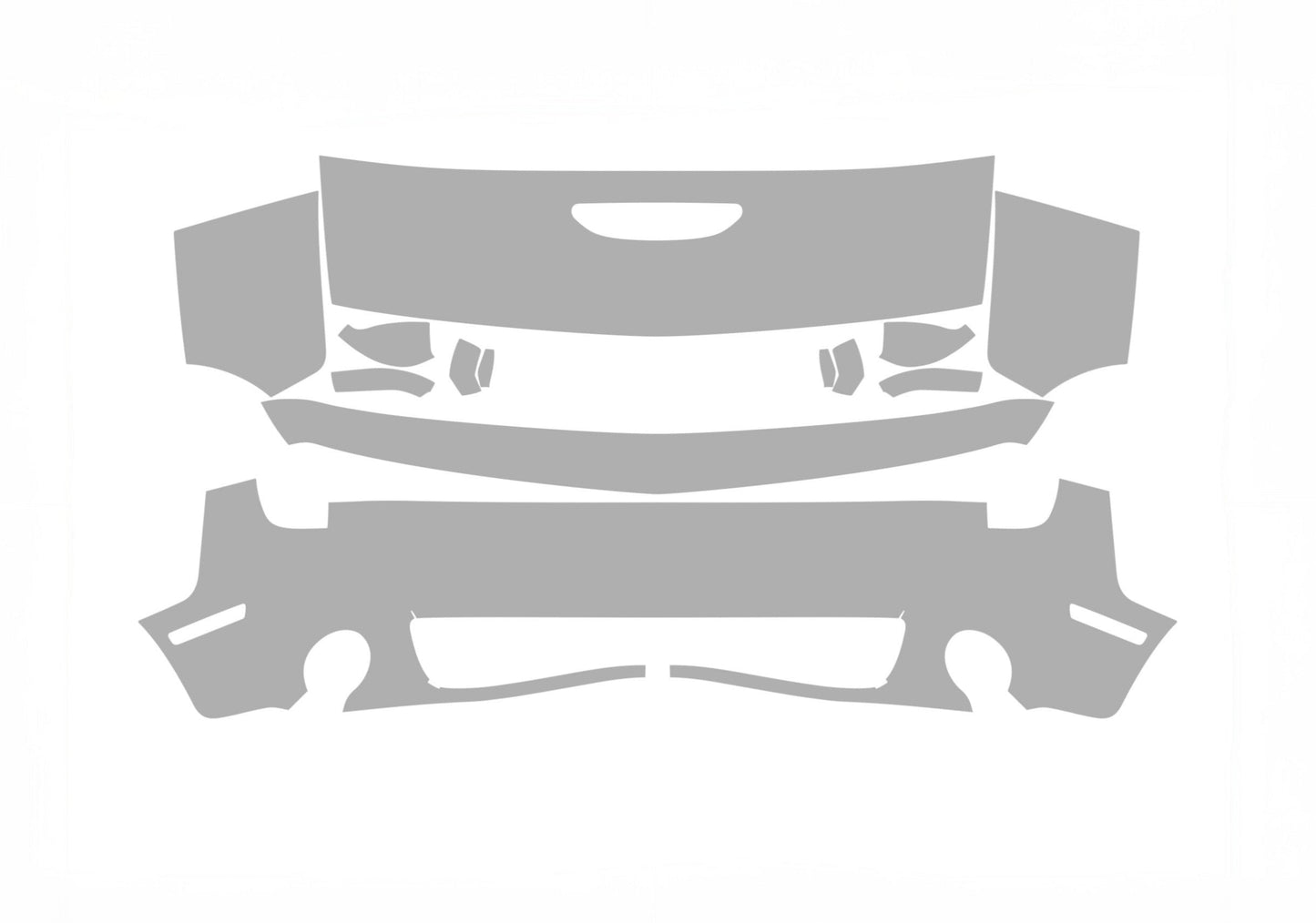 Dodge Challenger GT/RT 23-19 2D Cpe ALPHA PPF PRE-CUT KIT FRONT BUMPER HOOD FENDERS SIDE MIRRORS DOOR EDGE DOOR HANDLE