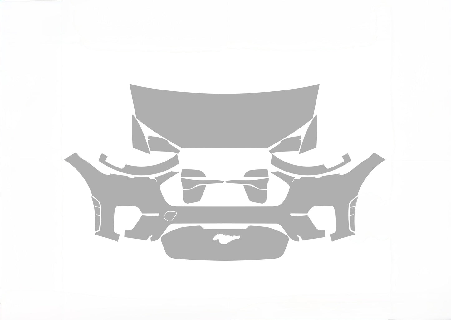 Ford Mustang Mach-E GT 25-21 4D SUV ALPHA PPF PRE-CUT KIT FRONT BUMPER HOOD FENDERS SIDE MIRRORS FRONT GRILLE