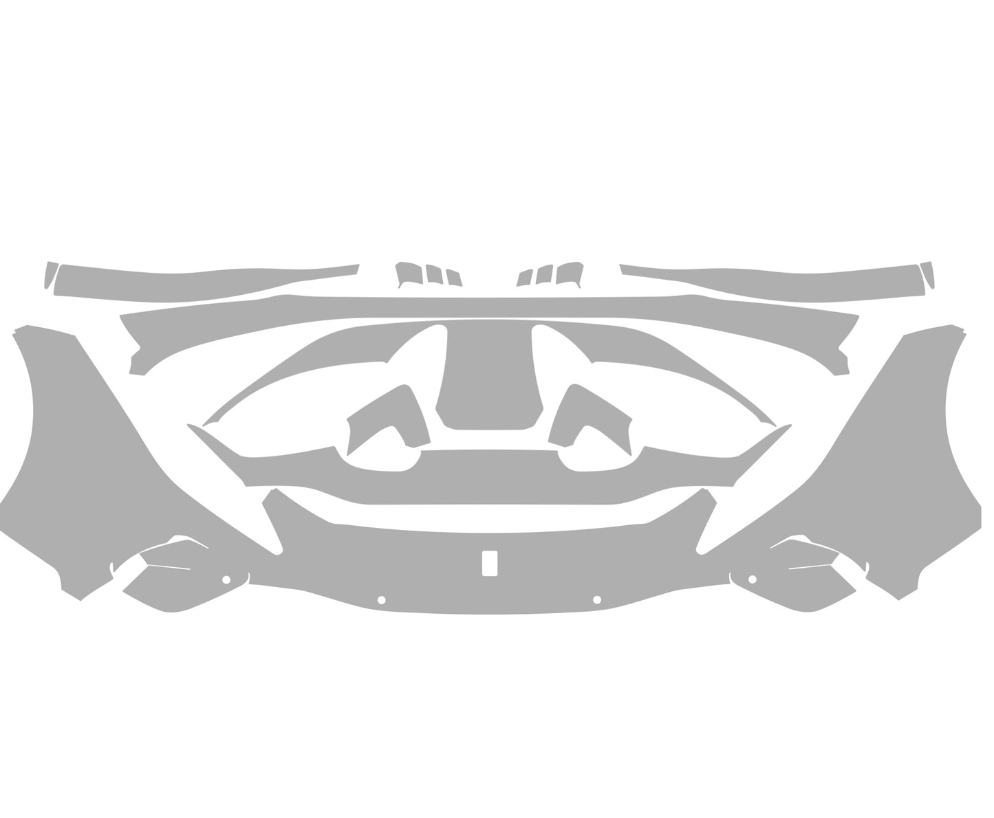 Ferrari F8 Tributo 23-19 2D Cpe ALPHA PPF PRE-CUT KIT FRONT BUMPER