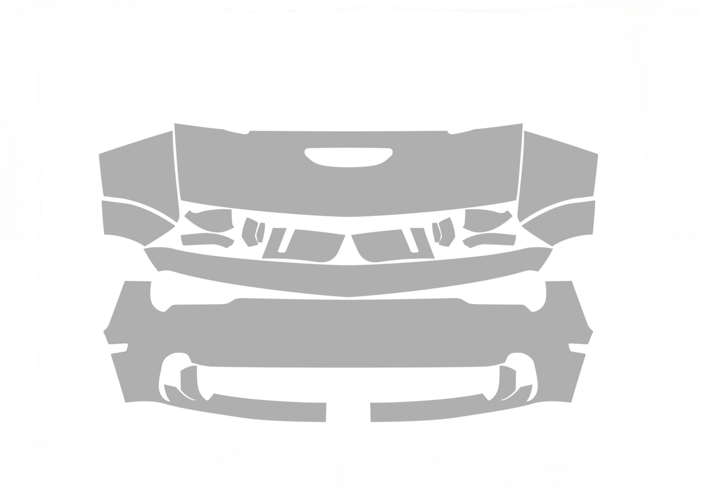 Dodge Challenger RT Scat Pack Widebody 23-19 2D Cpe ALPHA PPF PRE-CUT KIT FRONT BUMPER HOOD FENDERS SIDE MIRRORS