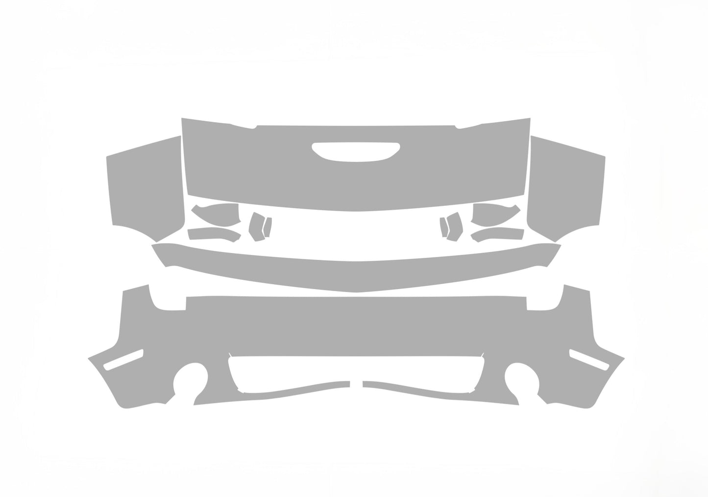 Dodge Challenger RT Scat Pack 23-19 2D Cpe ALPHA PPF PRE-CUT KITFRONT BUMPER HOOD FENDERS SIDE MIRRORS