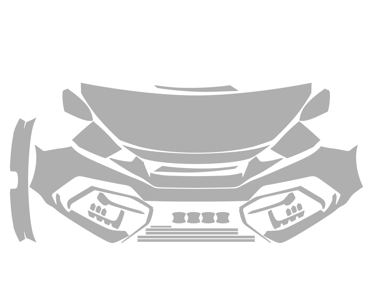 Honda Civic Type R 20-21 4D HB ALPHA PPF PRE-CUT KIT FRONT BUMPER HOOD FENDERS MIRRORS